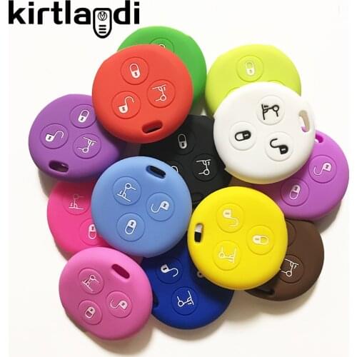 Silicone Car Key Case Holder Jacket for Mercedes Benz SMART Fortwo 450 Forfour Roadster City Body Cover Protection Shell for Set