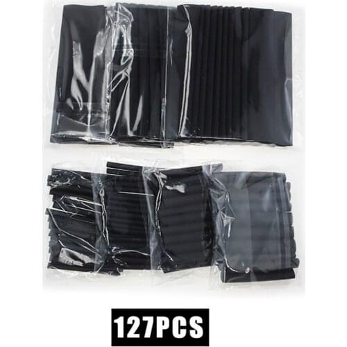 2:1 Shrinkage Heat Shrink Sleeving Tube Tube Assortment Kit Electrical Connection Electrical Wire Wrap Cable Waterproof 127 Pcs
