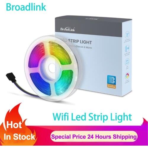 BroadLink Smart Wifi LED Strip Light 16 Color Changing Dimmable RGB Flexible Cuttable DIY LED Strip for TV Backlight Decoration