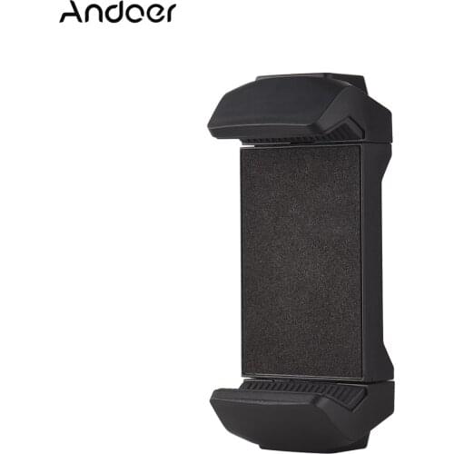 AD-03 Universal Tablet Phone Tripod Mount Smartphone Holder Clamp with 1/4" Screw Hole Cold Shoe Mount for Vlog Live Streaming