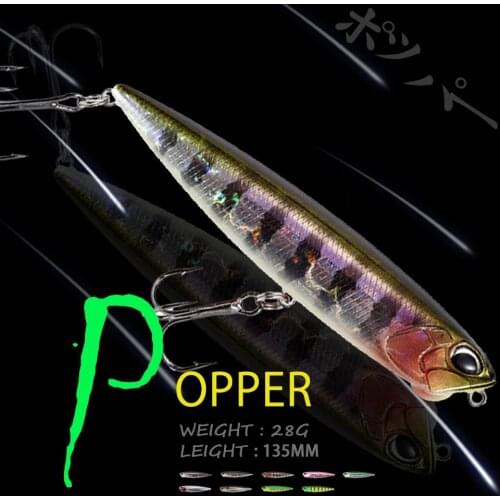 WALK FISH 100MM 14.3G Popper Fishing Lure Wobblers Floating Japan Artificial Hard Bait SwimBaits Winter Sea Pesca Fishing Tackle