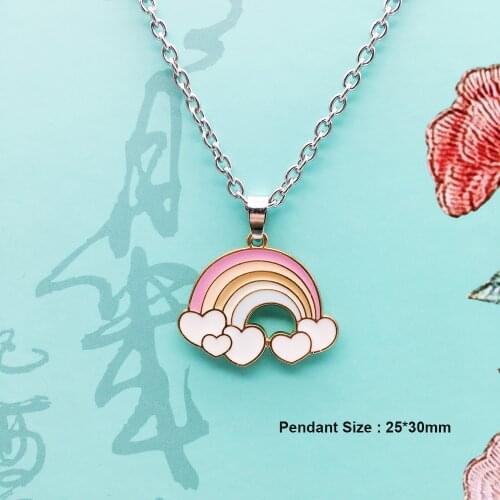 Fashion Cute Stainless Steel chain charm pendant Necklace Long Chain Sweetheart For Women Man Girl Aesthetic Jewelry for party