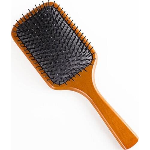 1 PC Natural Peach Wood Comb Close Teeth Anti-static Detangling Beard comb Head Massage Hairbrush Hair Care Tools