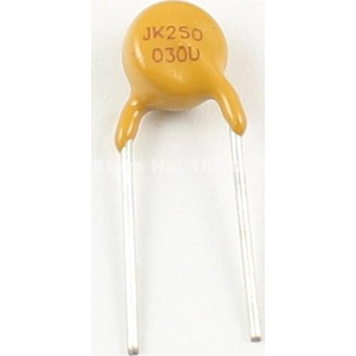 10pcs JinKe Polymer PPTC PTC DIP Resettable Fuse 250V 0.03A 30mA JK250-030U