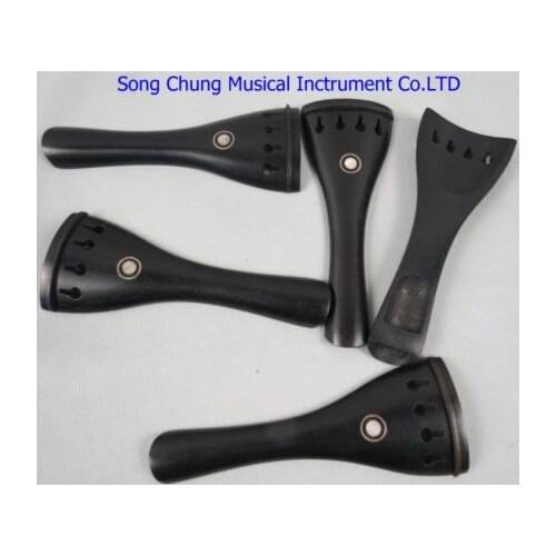10pcs Ebony wood violin tailpieces 4/4 inlay Paris eye