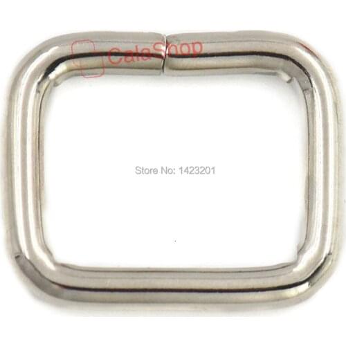 150 Pcs / Lot 25mm 1" No Welded Rectangle D Ring Leather Buckles Leather Belt Ribbon Straps Nickel Wholesale
