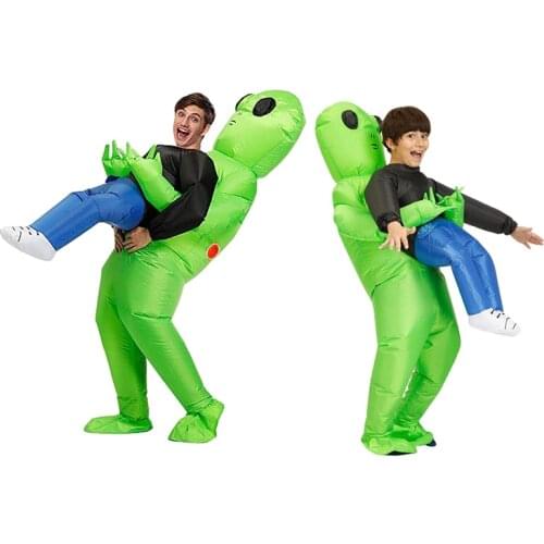 2 Set Alien Inflatable Costumes Fancy Costume Halloween Cosplay Fantasy Costume, for Adult & for Kids