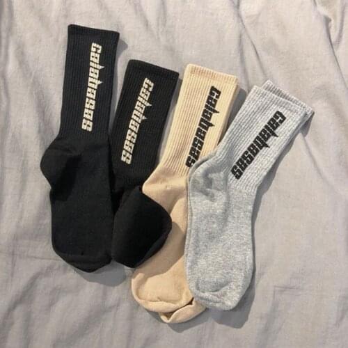 2020 New Korean Style Fashion Harajuku Street Hip Hop Cotton Socks Unisex Skateboarding Sports Long Skateboard Socks Crew Socks