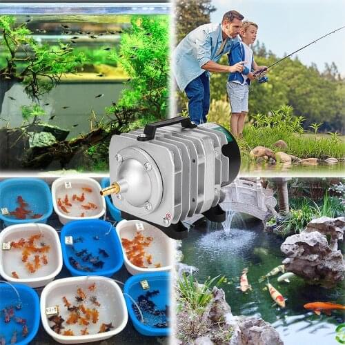 Aeration pump high-power AC electromagnetic air pump aquarium quiet 220v 25w-60w fish pond oxygen pump air compressor