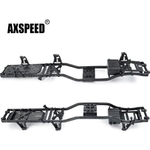 AXSPEED 6x6 Metal & Carbon Body Chassis Frame Kit for Axial SCX10 90046 90047 90027 90028 1/10 RC Rock Crawler Car Upgrade Parts