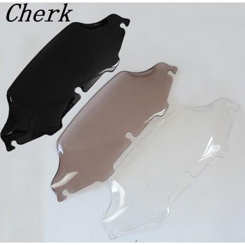 Cherk Motorcycle 6" Wave Windshield WindscreenBlack White Brown For Harley Touring Electra Street Glide FLHX FLHT 96-13