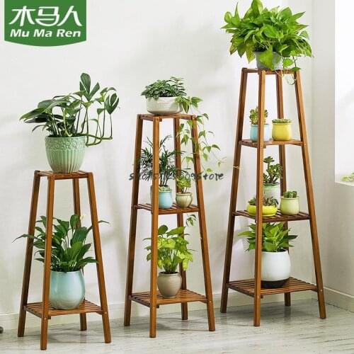 Living room flower shelf non-solid wood balcony multi-layer fleshy green radish iron art storage floor-standing simple and moder