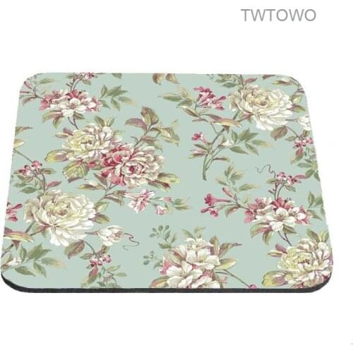 Beautiful Lady Love Elegant Blue Rose Flower Custom Made Computer Mouse Pad rectangular simplenon-slip mouse pad rubber