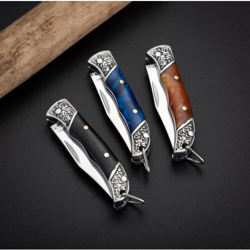 Homir folding knife stainless steel acrylic fruit knife travel knife household knife mini knife EDC knife pocket knifes