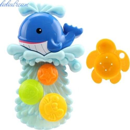 Bath Toys Cute Waterwheel Dolphin Baby Faucet Water Spraying Wheel Type Dabbling Children Gift