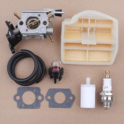 Carburetor Air Fuel Filter Set for Husqvarna 445 450 445E 450E JONSERED CS2245S 506450401 Chainsaw ZAMA C1M-EL37B