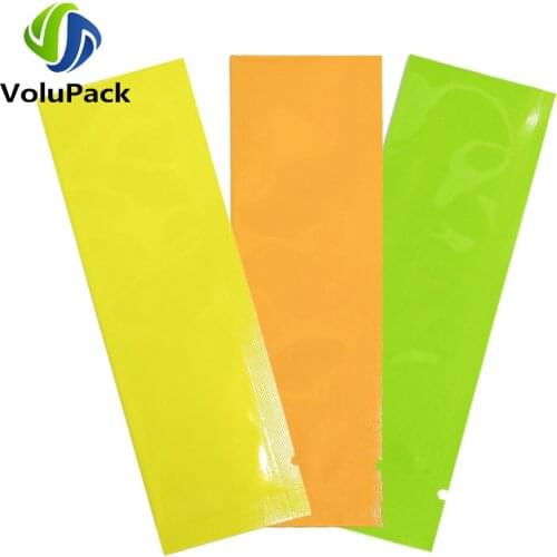 Kitchen Eco Aluminum Mylar Packaging Bags Open Top Vacuum Heat Seal Pouches Coffee Chocolate Powder Storage Bags With Tear Notch