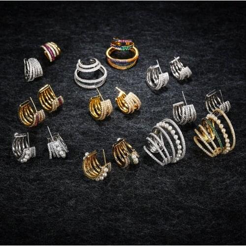 LIDU High Quality 925 Silver Colored Pearl Earrings Multicolor Monaco Jewelry Gifts For Friends Factory Direct