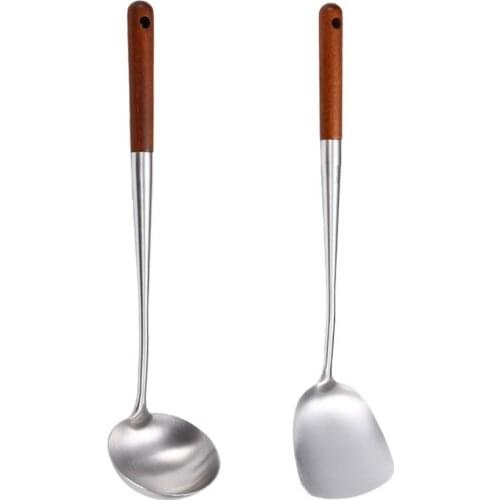 Cooking Spatula Turner Non-stick Heat-resistant Stainless Steel Kitchen Cooking Shovel for Kitchen Utensil Set