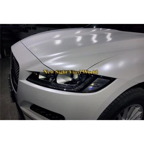 Best Quality Matte Pearl White Satin Chrome Vinyl Car Wrap Film Roll Air Bubble Free Wrapping Foil Car Sticker