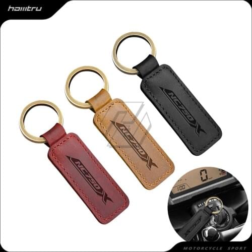 Motorcycle Keychain Motocross Cowhide Key Ring Fits for Honda NC750X NC 750X ABS