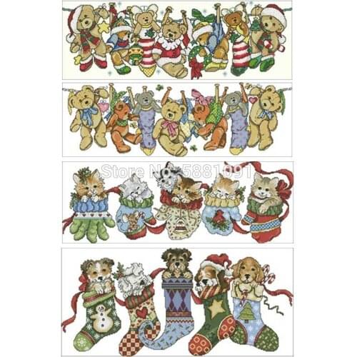 Cartoon animals patterns Counted Cross Stitch 11CT 14CT 18CT DIY Chinese Cross Stitch Kits Embroidery Needlework Sets home decor