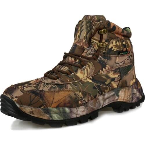 Mens High-top Waterproof Mountaineering Shoes Outdoors Large Size Breathable Camping Hunting Training Combat Boots Non-slip