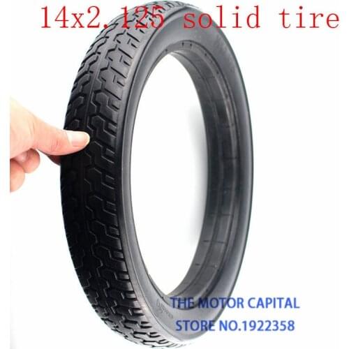 Newest Solid Rubber Electric tire 14*2.125 Electrombile Solid Tyre 14x2.125 Inflation-free Tire good quality
