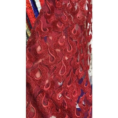 New arrival SYJ-666815 bridal french net lace fabric with beads nice African lace fabric for women dress