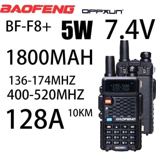 Baofeng BF-F8+ Upgrade Walkie Talkie Police Two Way Car Radio Pofung F8+ 5W UHF VHF Dual Band Outdoor Long Range Ham Transceiver