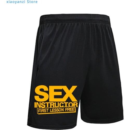 Sex Instructor Funny Creative Mens Men 2021 Sweatpants Novelty Unisex Sports Shorts Set Casual Running Fitness Pants plus size