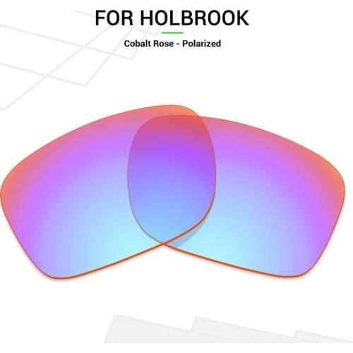 Mryok Anti-Scratch POLARIZED Replacement Lenses for-Oakley Holbrook OO9102 Sunglasses Cobalt Rose