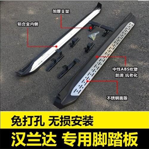 Applied to Toyota 09-14 Highlander Refitting Original Welcome Side Pedal Thickening 15-19