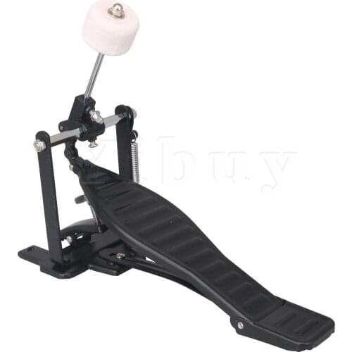 Yibuy Aluminum Alloy Drum Step Hammer with Spring White Head Black Instrument Parts