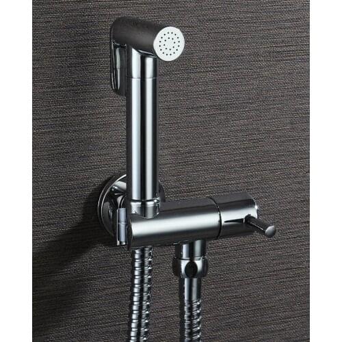 Brass chrome brass functional Women Hand held Bidet Shower set Mixer Portable bidet spray faucet with 1.5m hose ducha higienica