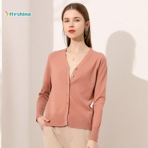 Womens V-neck Knitwear Cardigan Jacket Womens Thin Slim Fit Coat