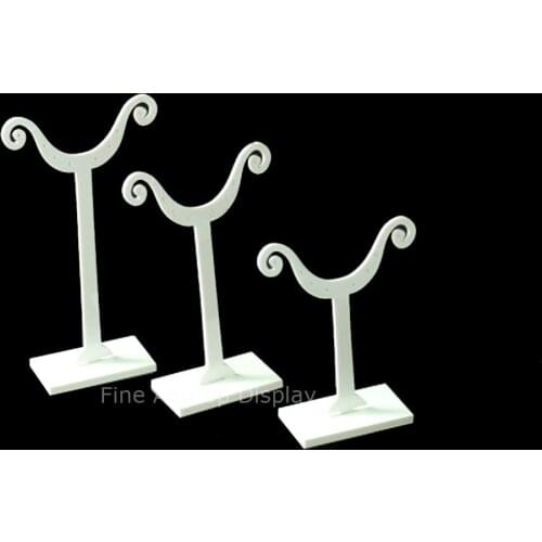 1 Set 3 Size White Acrylic Earrings Cup Shaped Display Shelf Stand Holder Jewelry Organizer Rack