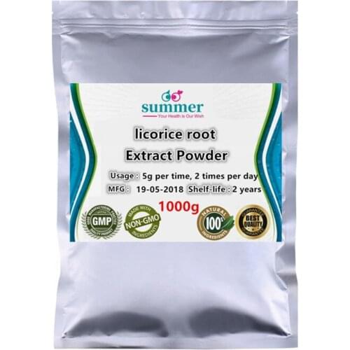 1000g Licorice extract,Liquorice root extract,Radix liquiritiae,Glycyrrhiza uralensis powder for enhance the transformation