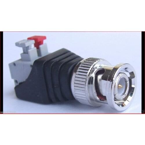 5 PCS 2 pole BNC Male plug Cables Crimp for monitor video CCTV plug Terminals