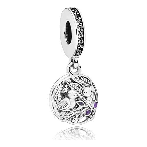 5PCS New Silver Plated Metal Beads Mouse Holding Wheat Mouse Bird Openwrok Charms Fit DIY Bracelet&Necklace Women Jewelry Making