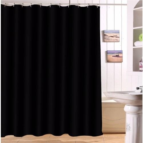 72'' Black & White Stripes Bathroom Shower Curtain Liner Polyester Bathroom Waterproof Fabric Curtain & 12 Hooks
