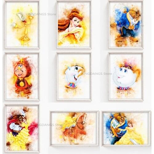 5d Diy Diamond Painting Disney Beauty And The Beast Cartoon Diamond Mosaic Embroidery Cross Stitch Nursery Kits Home Decor Gift