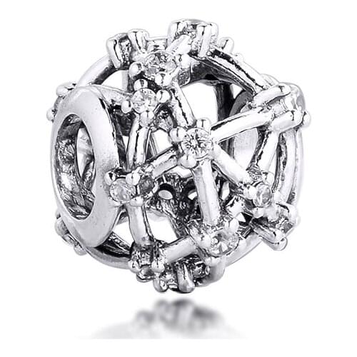 Openwork Star Constellations Charm 2020 Jewellry Making Bracelets 100% Real Silver S925 Beads Pendant for Women