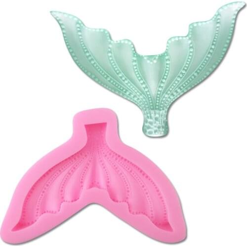 Large size Mermaid Tail Silicone Mold DIY Baking Chocolate Candy Gumpaste Cake Mould Fondant Mold For Cake Decorating Tools