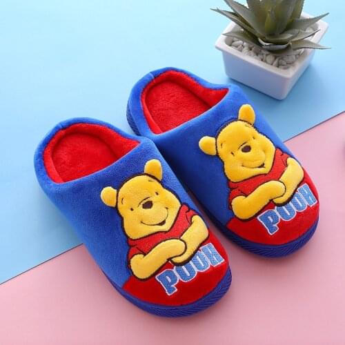 Baby Slippers Autumn and Winter Boys Cotton Slippers Cartoon Coral Fleece Girls Shoes Childrens Non-slip Slippers Indoor Shoes