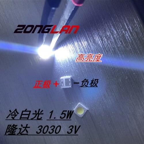 FOR 3030 Backlight High Power LED DOUBLE CHIPS 1W 3V lextar Cool white PT30A66 TV LEXTAR 3030 3V 50PCS