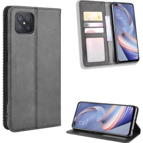 For Oppo A92s Case Premium Leather Wallet Leather Flip Case For OPPO A92s A 92s OPPOA92s Case 6.57 inch