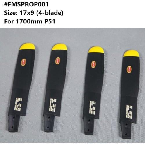 FMS 1700mm 1.7m P51 P-51D Mustang Propeller V2 17*9 Inch 4 Blade FMSPROP001 RC Airplane Model Hobby Plane Aircraft Spare Parts