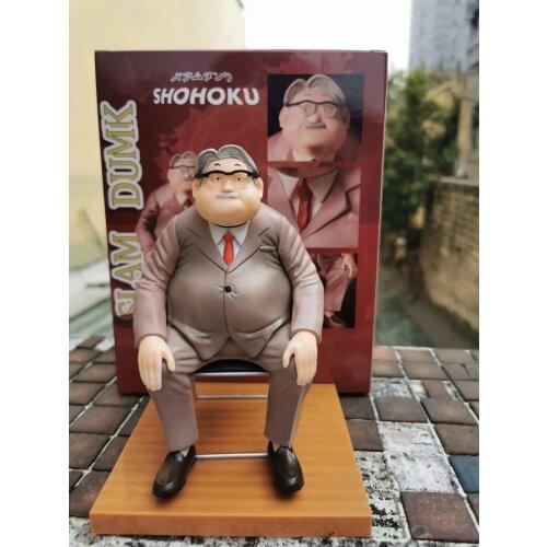 Hot Sale Japan Anime Slam Dunk SHOHOKU Hanamichi Sakuragi & Anzai Mitsuyoshi Chair Statue PVC Action Figure Model 17CM