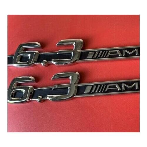 Chrome for 6.3 AMG Letters Fender Emblems Emblem 6.3AMG Badges for AMG